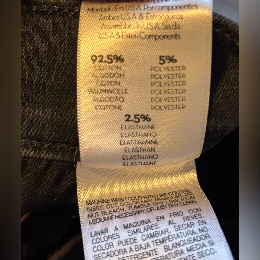 MOTHER Black Denim Jeans Insider Crop Step Fray in Not Guilty Size 30 - Picture 8 of 16